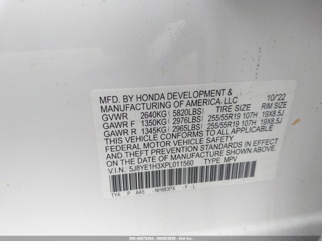 2023 ACURA MDX STANDARD 9