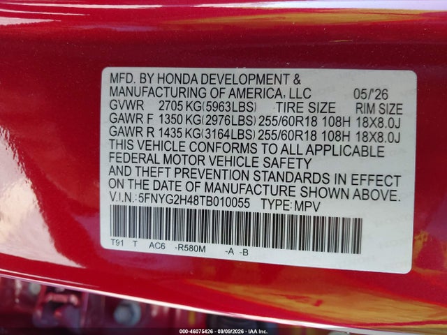 2026 HONDA PILOT EX-L 9