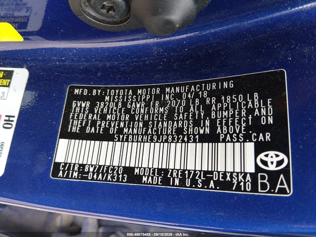 2018 TOYOTA COROLLA SE 9