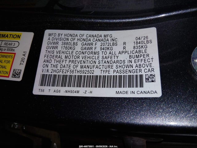 2026 HONDA CIVIC SPORT 9