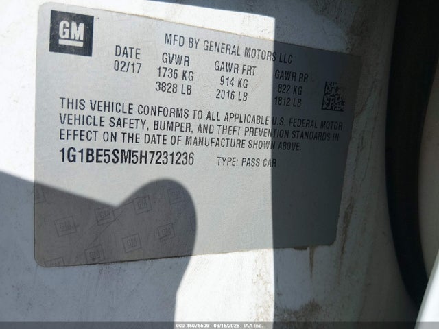 2017 CHEVROLET CRUZE LT AUTO 9