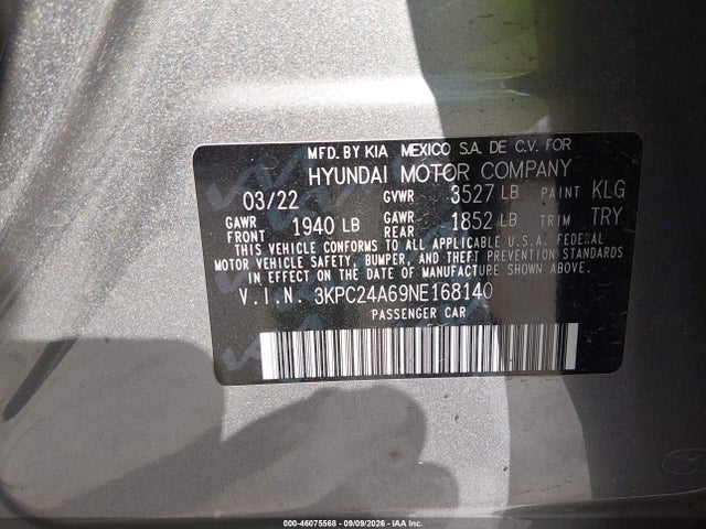 2022 HYUNDAI ACCENT SE 9