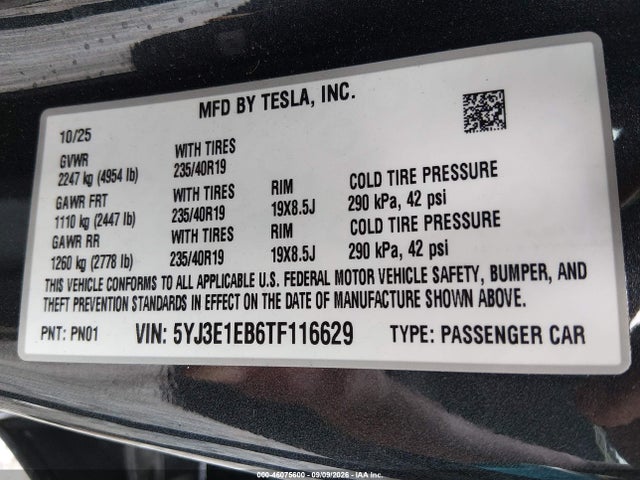 2026 TESLA MODEL 3 PREMIUM ALL-WHEEL DRIVE 9