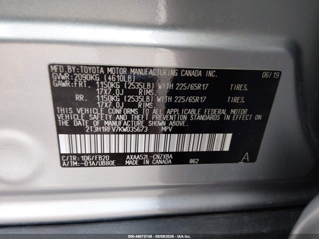 2019 TOYOTA RAV4 LE 9