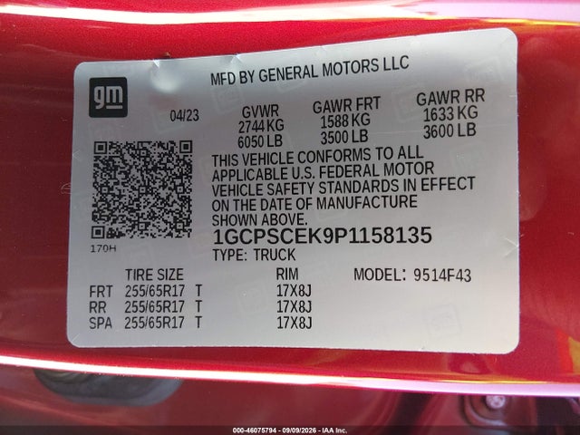 2023 CHEVROLET COLORADO 2WD SHORT BOX LT 9