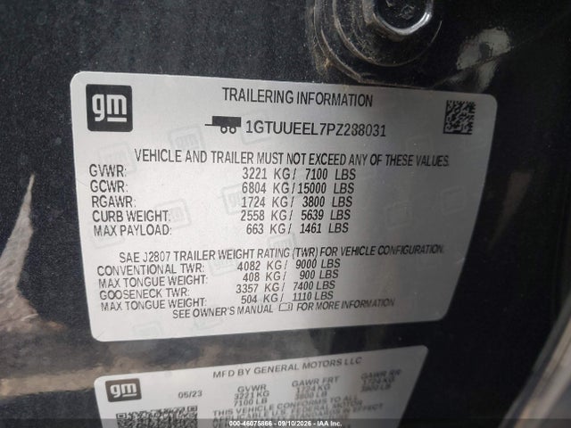 2023 GMC SIERRA 1500 4WD SHORT BOX AT4 9