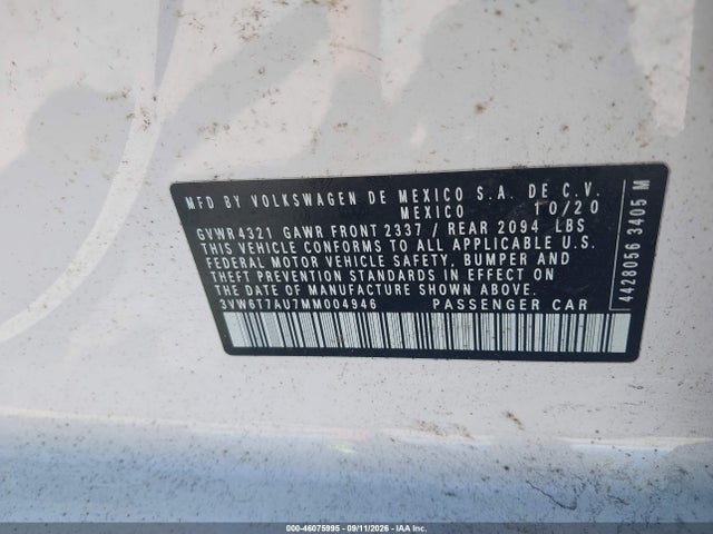 2021 VOLKSWAGEN GOLF GTI 2.0T AUTOBAHN/2.0T S/2.0T SE 9
