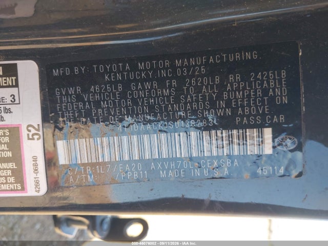 2025 TOYOTA CAMRY SE 9