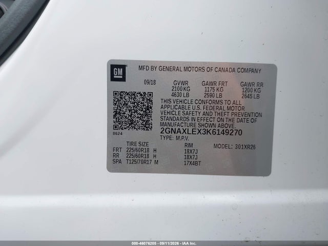 2019 CHEVROLET EQUINOX LT 9