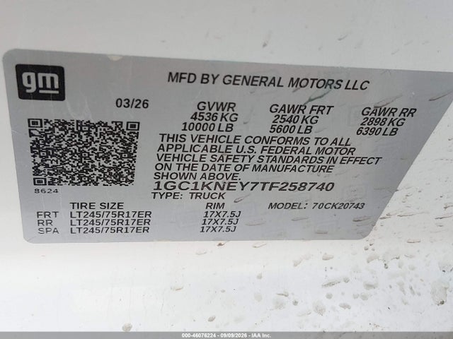 2026 CHEVROLET SILVERADO 2500 HD , STANDARD BED, LT, 4WD 9