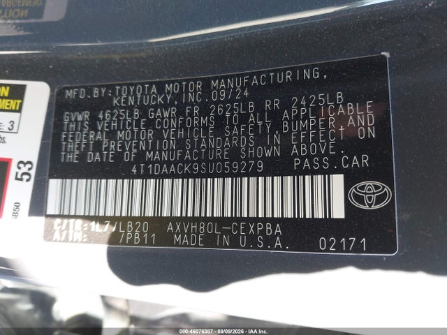 2025 TOYOTA CAMRY XSE 9