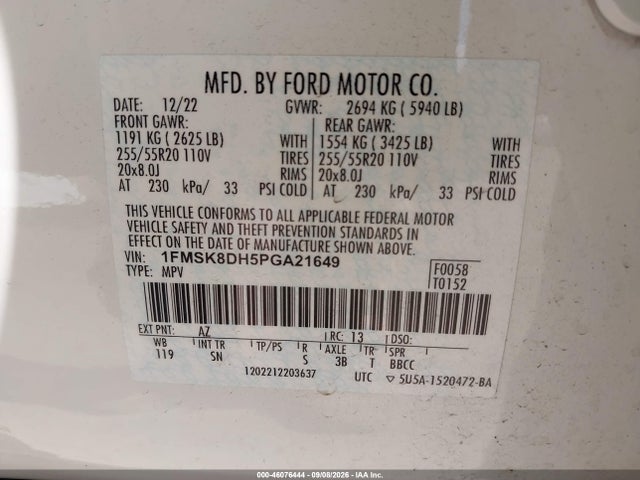 2023 FORD EXPLORER XLT 9