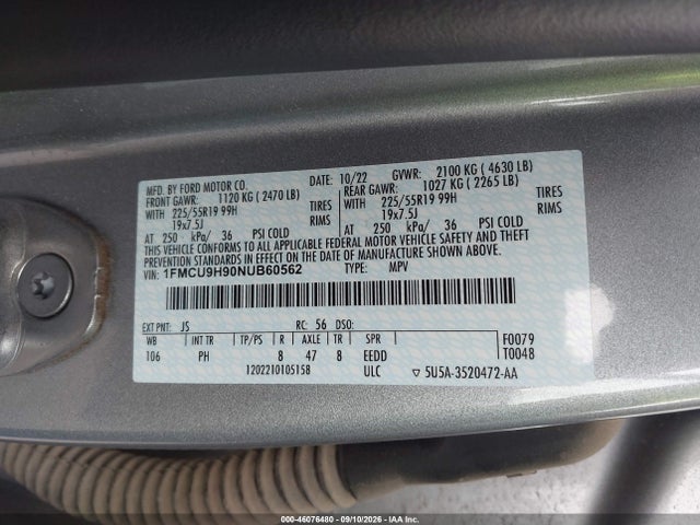 2022 FORD ESCAPE SEL 9