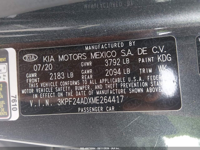 2021 KIA FORTE LXS 9