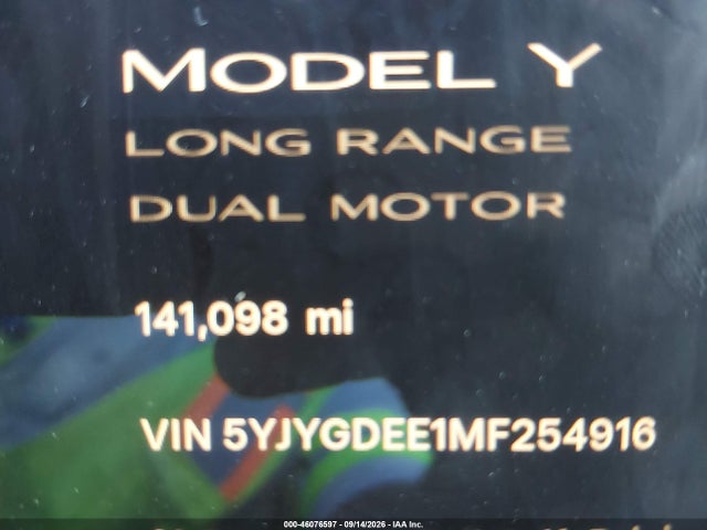 2021 TESLA MODEL Y LONG RANGE DUAL MOTOR ALL-WHEEL DRIVE 15