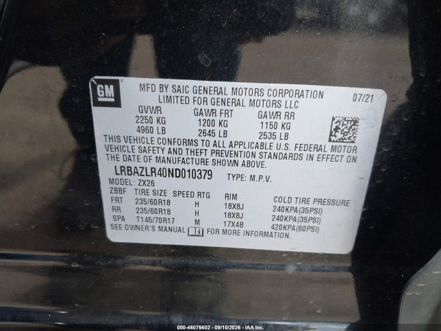 2022 BUICK ENVISION FWD PREFERRED 9