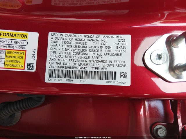 2023 HONDA CR-V HYBRID SPORT 9