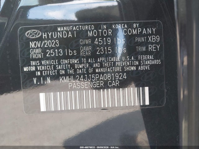 2023 HYUNDAI SONATA HYBRID BLUE 9