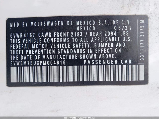 2023 VOLKSWAGEN JETTA 1.5T SPORT 9