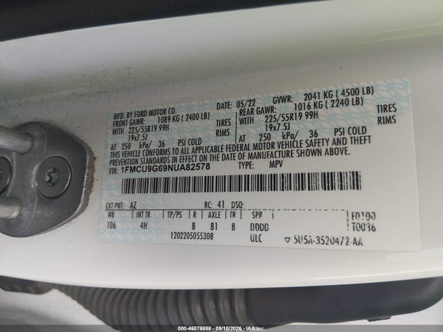2022 FORD ESCAPE SE 9
