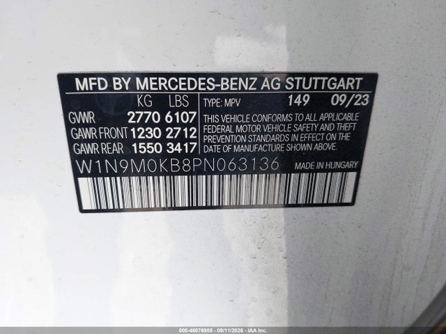 2023 MERCEDES-BENZ EQB 300 SUV 4MATIC 9