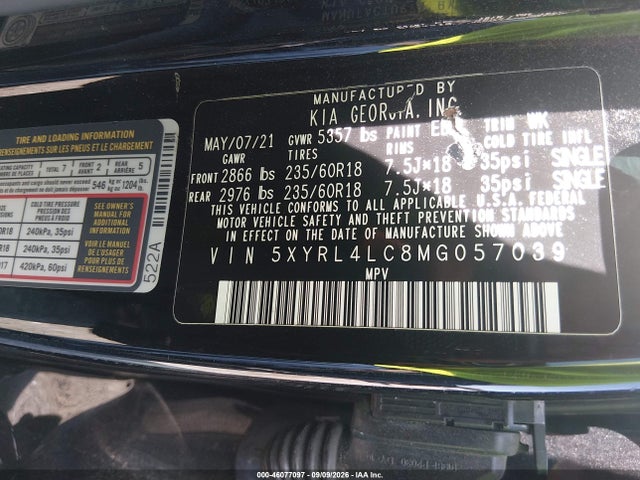 2021 KIA SORENTO S 9