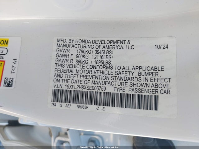2025 HONDA CIVIC SEDAN SPORT 9