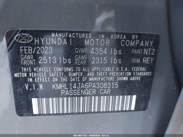 2023 HYUNDAI SONATA SEL 9
