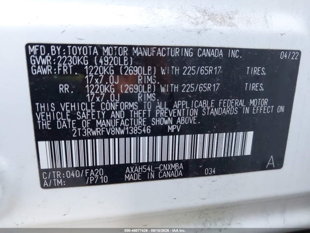 2022 TOYOTA RAV4 HYBRID XLE 9