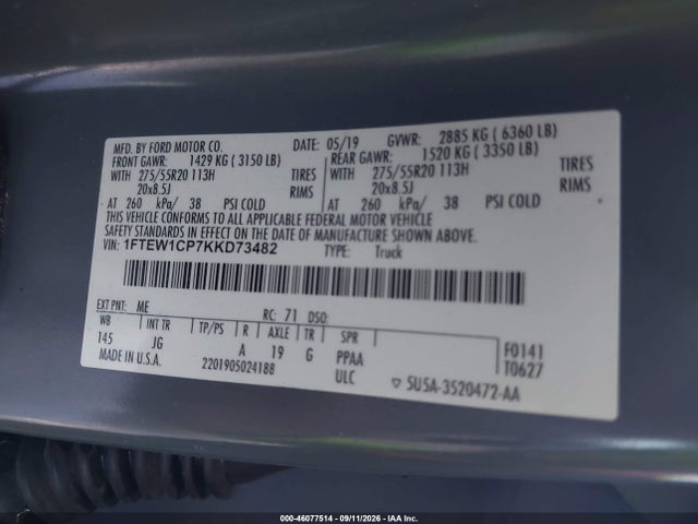 2019 FORD F-150 XL 9