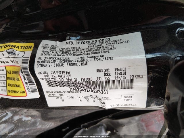 2020 FORD FUSION TITANIUM 9