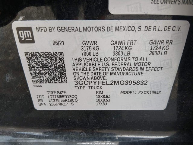 2021 CHEVROLET SILVERADO 1500 4WD SHORT BED LT TRAIL BOSS 9