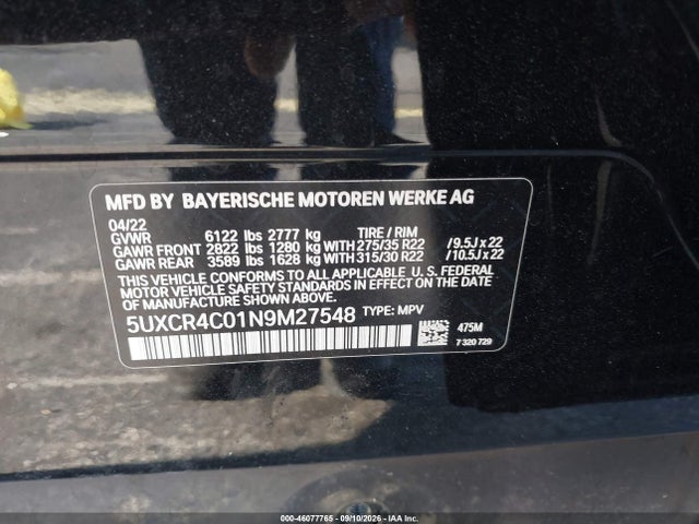 2022 BMW X5 SDRIVE40I 9