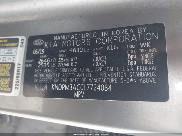 2020 KIA SPORTAGE LX 9