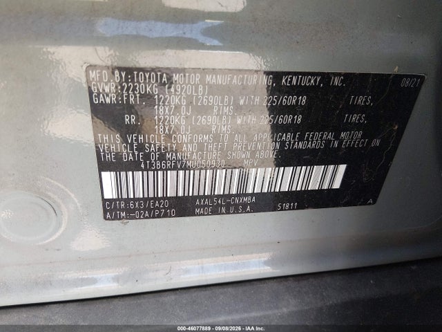 2021 TOYOTA RAV4 HYBRID XLE PREMIUM 9
