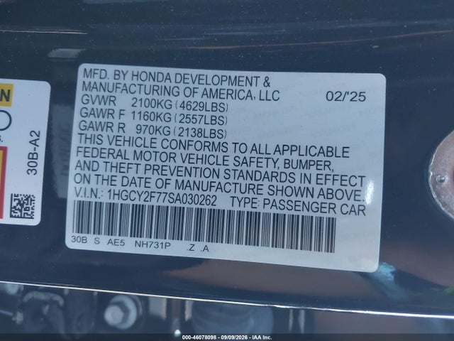 2025 HONDA ACCORD HYBRID SPORT-L 9