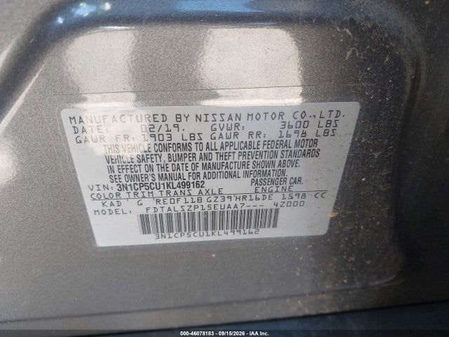 2019 NISSAN KICKS SV 9