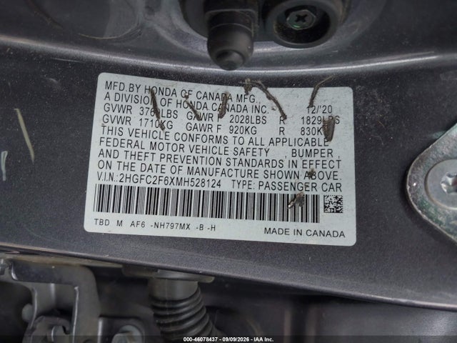 2021 HONDA CIVIC LX 9