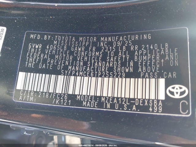 2026 TOYOTA COROLLA SE 9