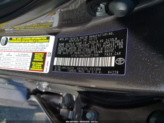 2022 TOYOTA CAMRY SE 9