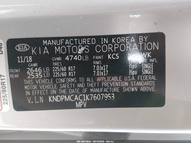 2019 KIA SPORTAGE LX 9