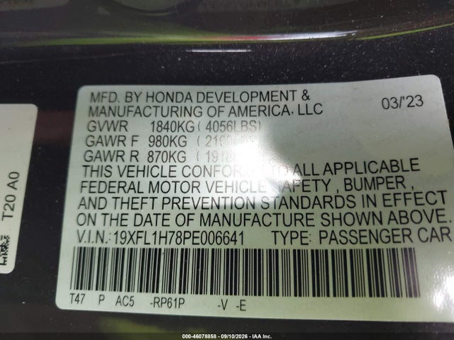 2023 HONDA CIVIC 9