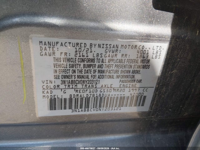 2022 NISSAN SENTRA SV XTRONIC CVT 9