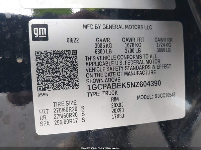 2022 CHEVROLET SILVERADO 1500 2WD SHORT BED CUSTOM 9