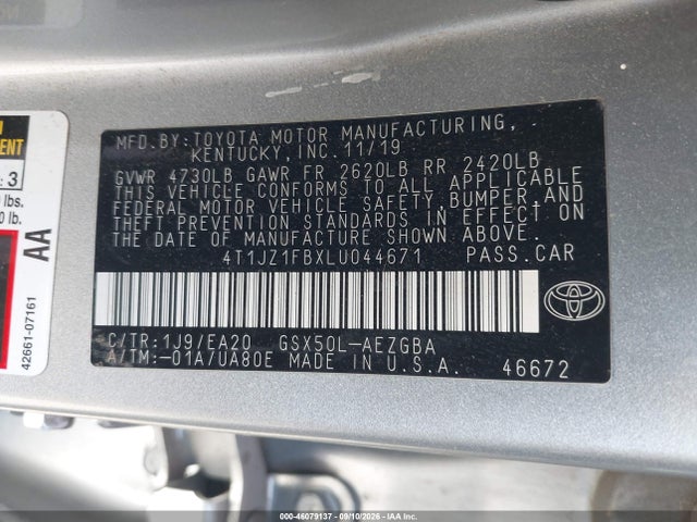 2020 TOYOTA AVALON XLE 9
