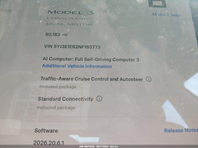 2022 TESLA MODEL 3 LONG RANGE DUAL MOTOR ALL-WHEEL DRIVE 15