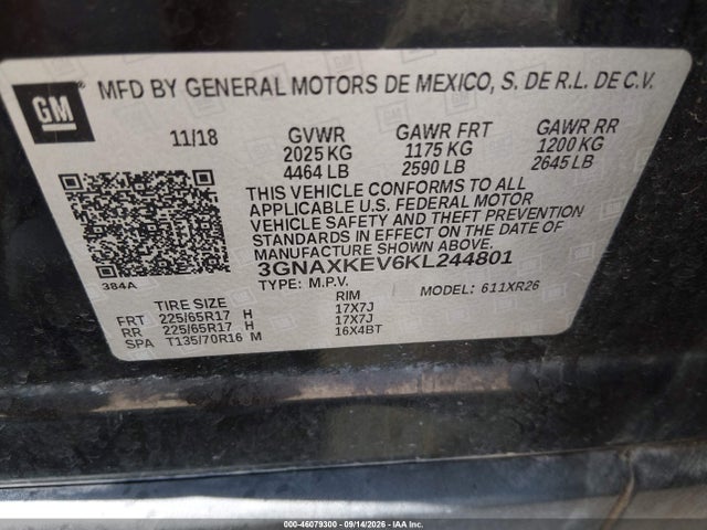 2019 CHEVROLET EQUINOX LT 9