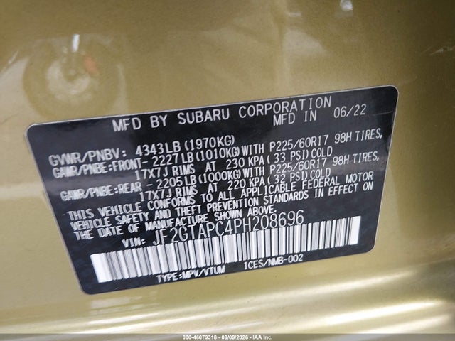 2023 SUBARU CROSSTREK PREMIUM 9