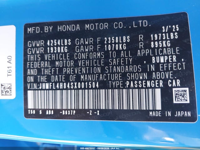 2025 HONDA CIVIC HYBRID SPORT 9