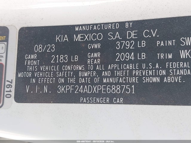 2023 KIA FORTE LXS 9